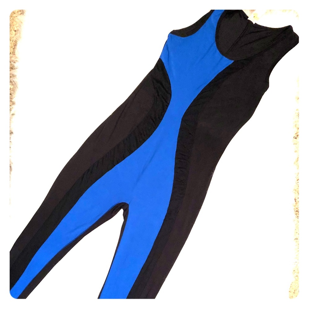 Stylish Black and Blue Jumpsuit